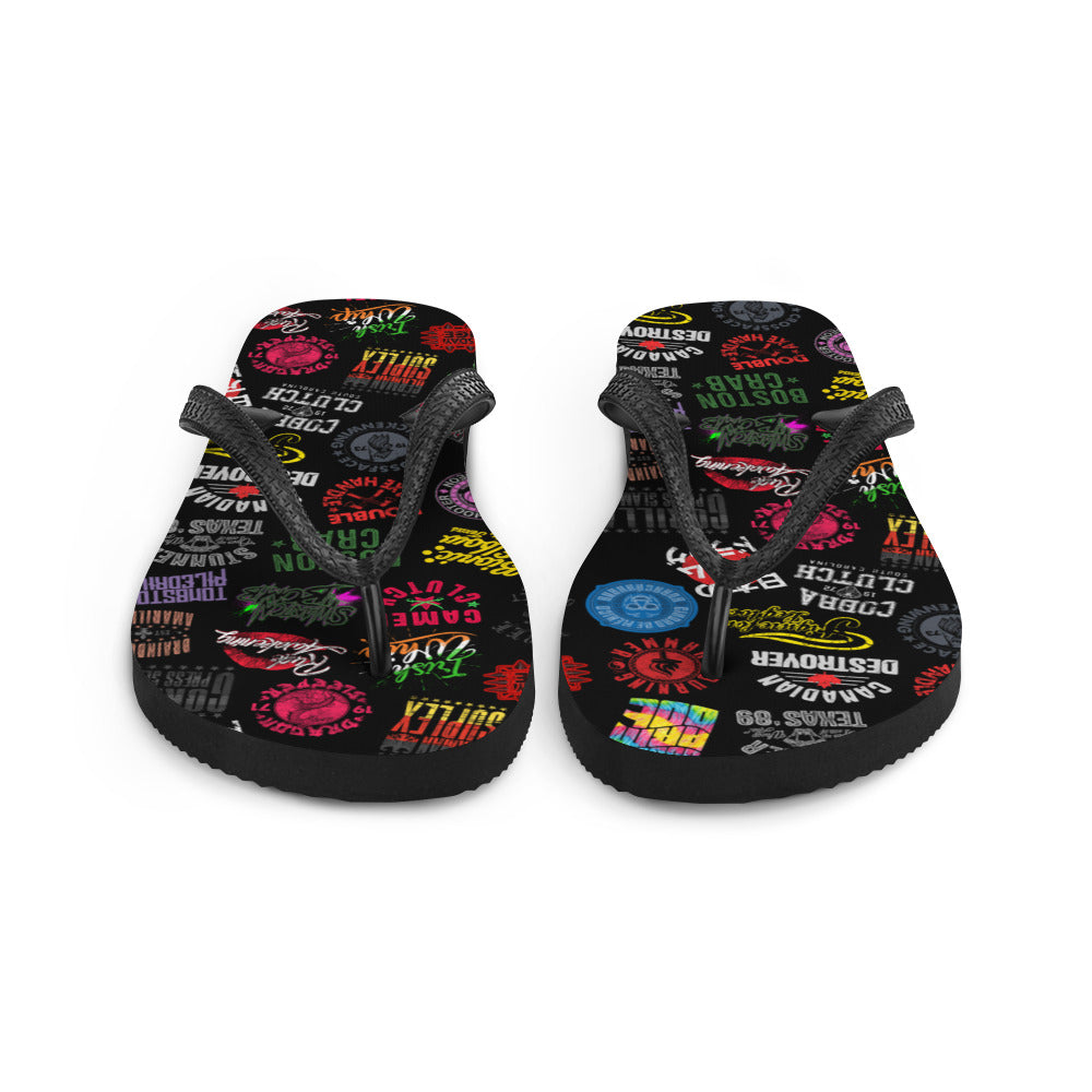 Finishing Move Slap Sticker Flip Flops