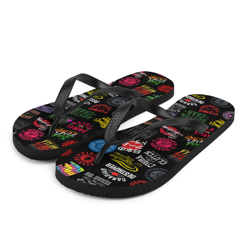 Finishing Move Slap Sticker Flip Flops