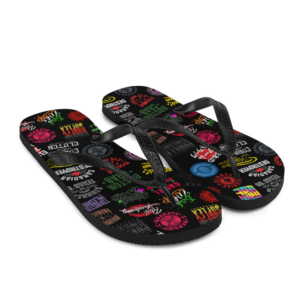 Finishing Move Slap Sticker Flip Flops