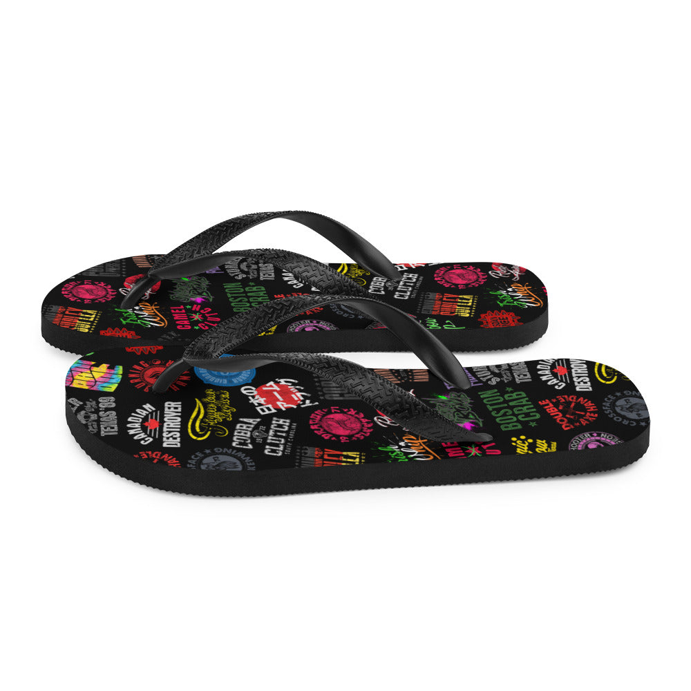 Finishing Move Slap Sticker Flip Flops