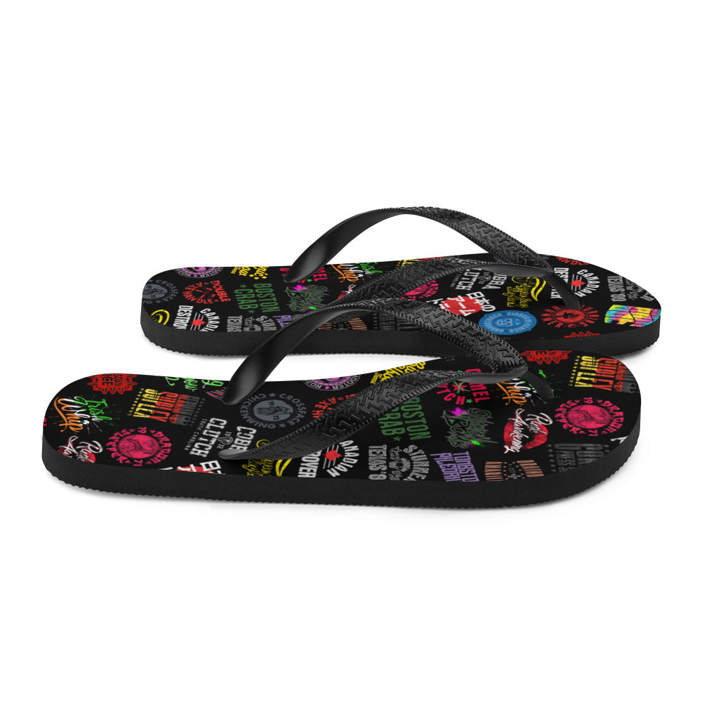 Finishing Move Slap Sticker Flip Flops