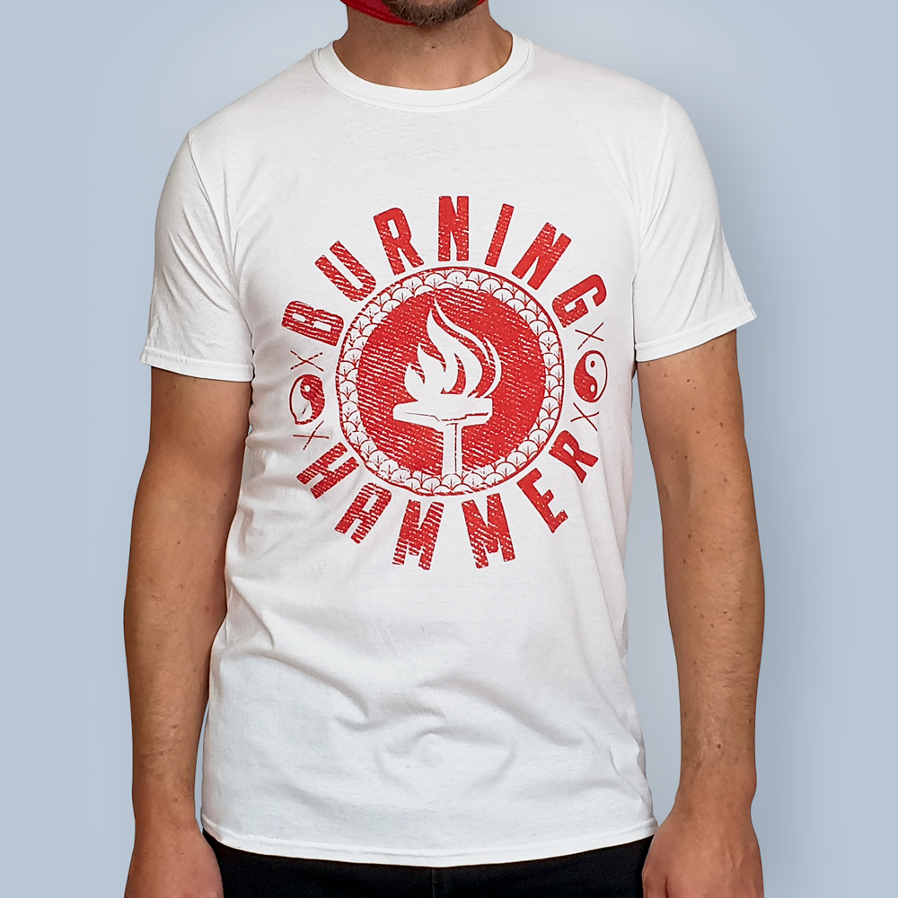 Burning Hammer White T-Shirt
