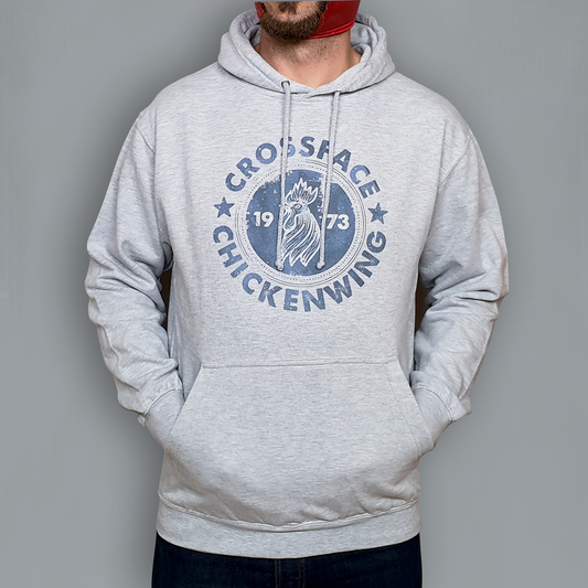 Crossface Chickenwing Grey Hoodie