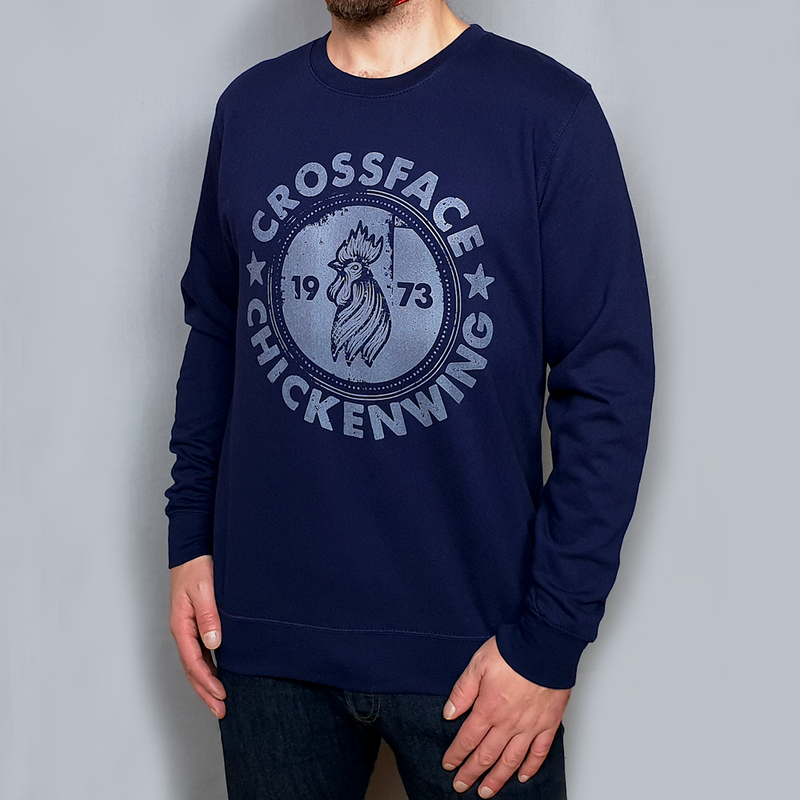 Crossface Chickenwing Navy Sweatshirt