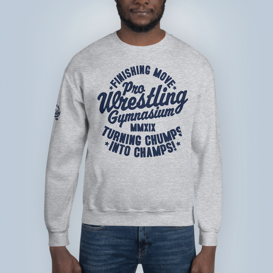 Finishing Move Pro Wrestling Gymnasium Grey Sweatshirt