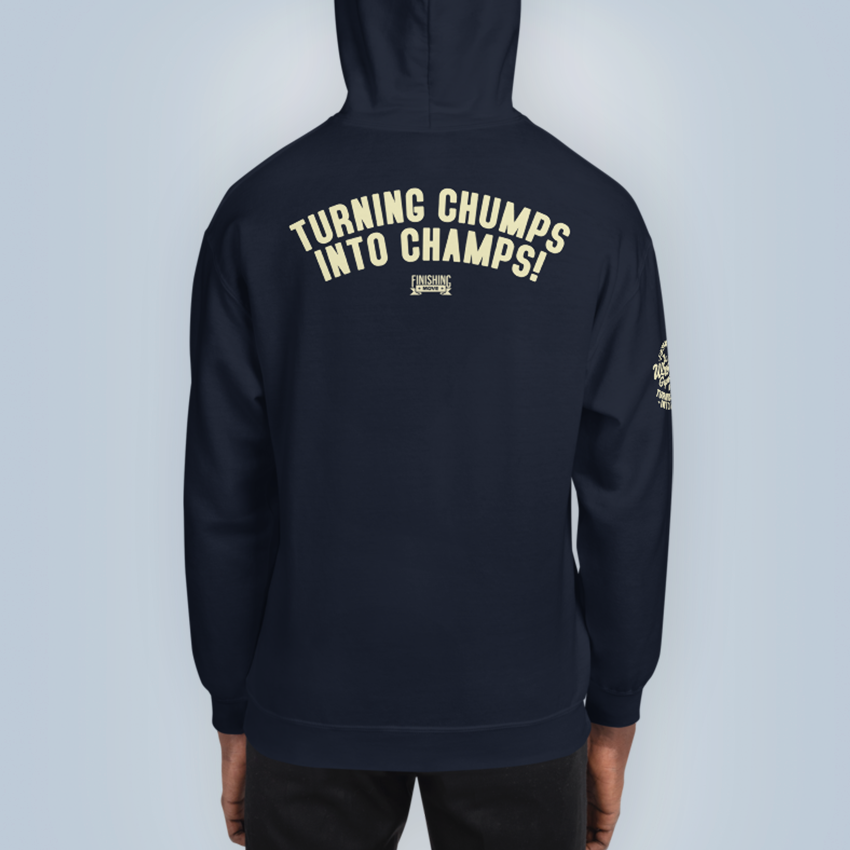 Finishing Move Pro Wrestling Gymnasium Navy Hoodie