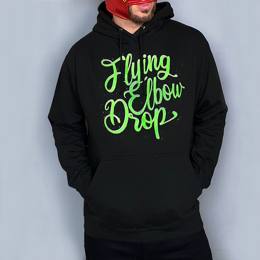 Flying Elbow Drop Black Hoodie