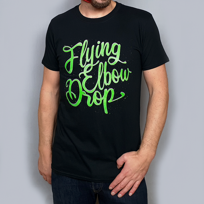 Flying Elbow Drop Black T-Shirt