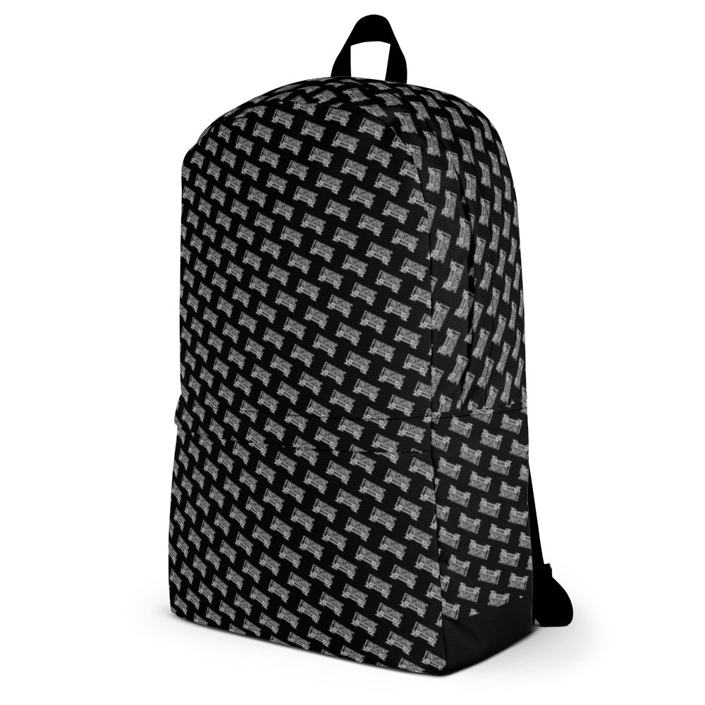 Finishing Move Logo Pattern Black Backpack