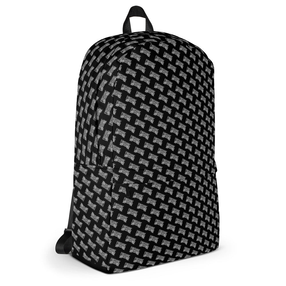 Finishing Move Logo Pattern Black Backpack