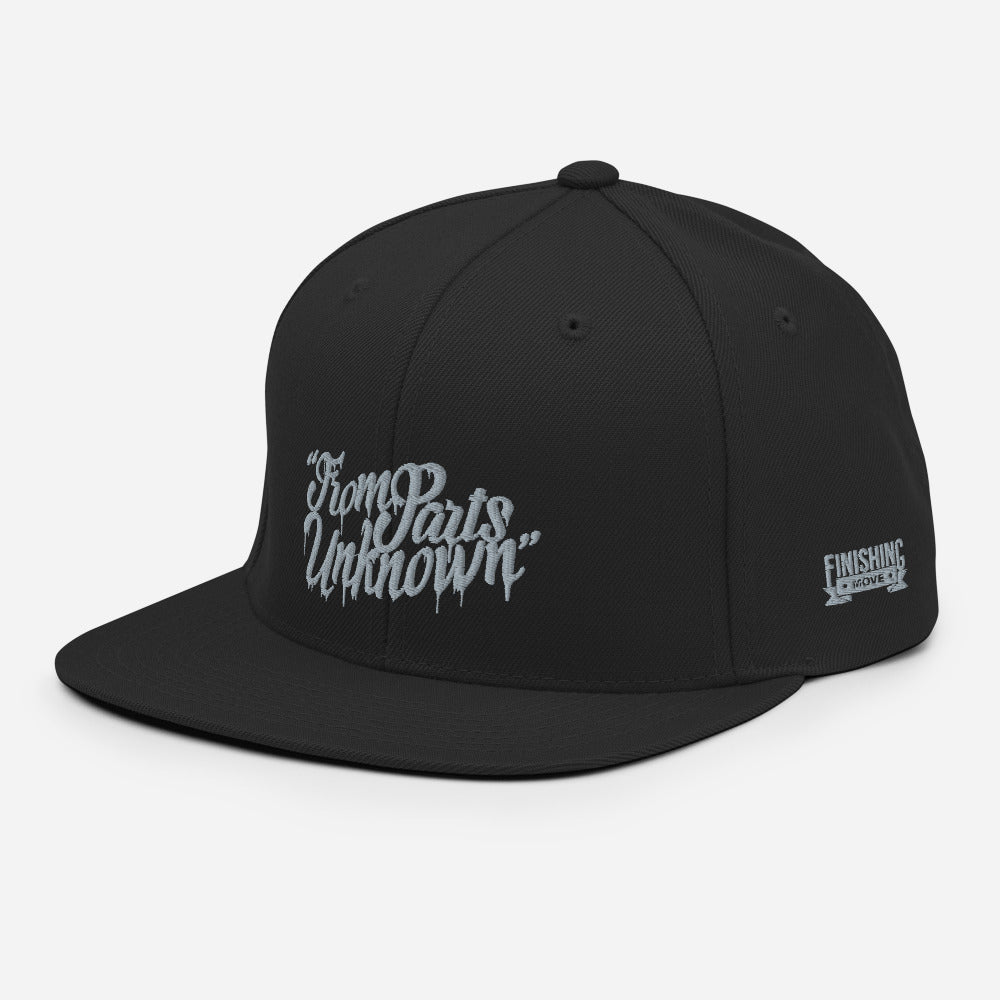 From Parts Unknown 3D Embroidered Snapback Cap