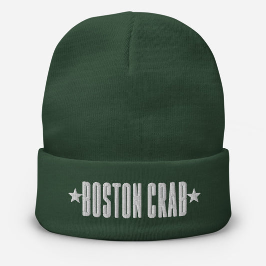 Boston Crab Embroidered Beanie